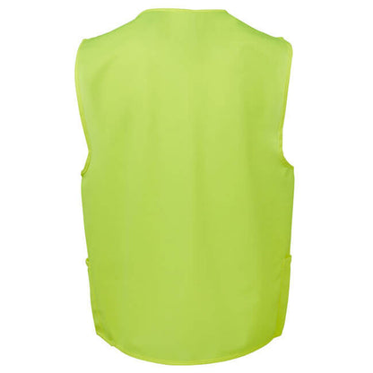 JBs Wear HI VIS Zip Safety Vest (6HVSZ)