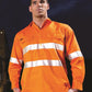 JB's Wear-JB's Hi Vis (D+N) Close Front L/S Shirt 190g - Adults--Uniform Wholesalers - 1