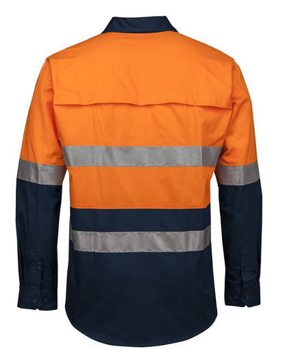 JBs Wear Hi Vis (D+N) Close Front L/S 150G Work Shirt (6HWCS)
