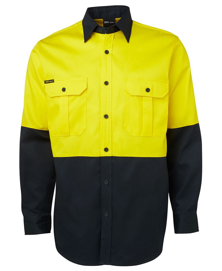 JB's Wear-Jb's Hi Vis Long Sleeve 190g Shirt - Adults-Yellow/Green / S-Uniform Wholesalers - 5
