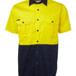 JB's Wear-Jb's Hi Vis Short Sleeve 190g Shirt - Adults-Yellow/Navy / S-Uniform Wholesalers - 4