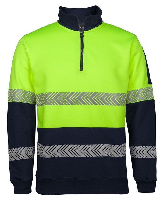 JBs Wear Hi Vis ½ Zip Segmented Tape Fleece (6HZS)