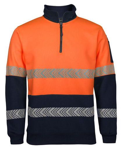 JBs Wear Hi Vis ½ Zip Segmented Tape Fleece (6HZS)