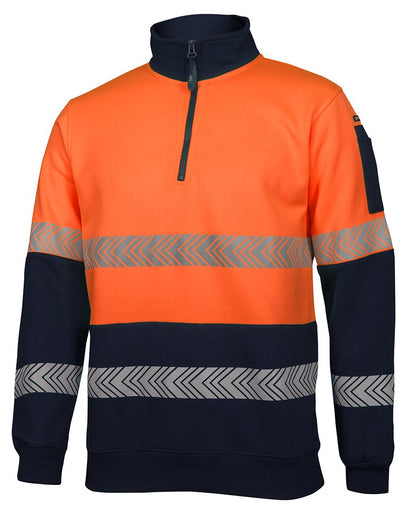 JBs Wear Hi Vis ½ Zip Segmented Tape Fleece (6HZS)