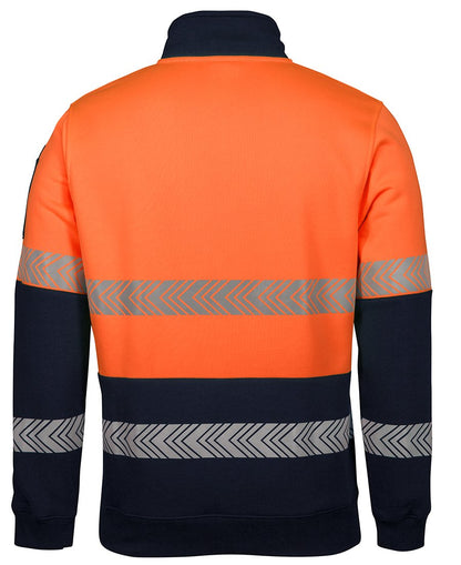 JBs Wear Hi Vis ½ Zip Segmented Tape Fleece (6HZS)