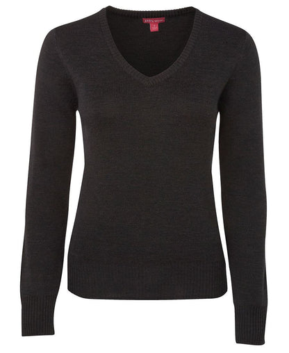 JB's Wear-JB's Ladies Knitted Jumper-Charcoal / 8-Uniform Wholesalers - 4
