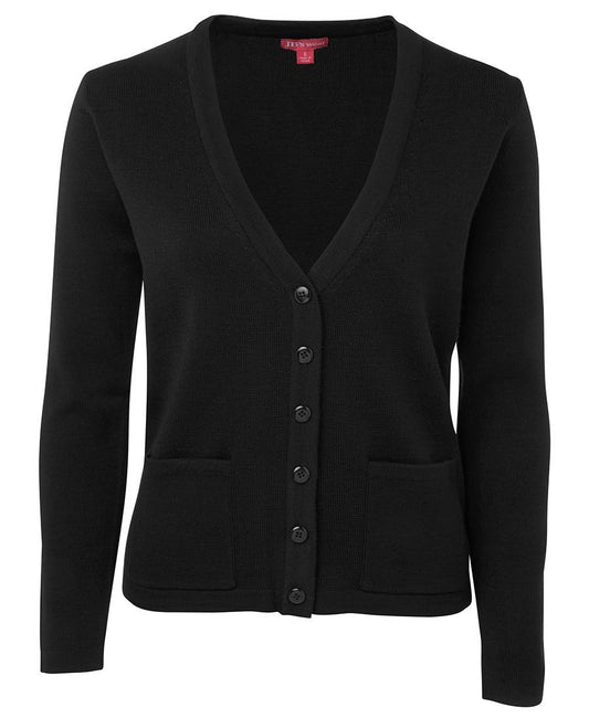 JB's Wear-JB's Ladies Knitted Cardigan-Black / 8-Uniform Wholesalers - 2