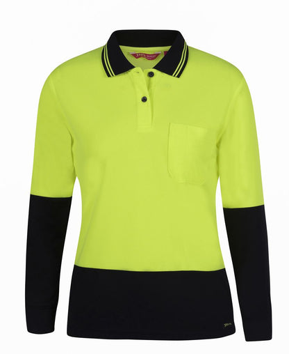 JBs Wear Ladies Hi Vis L/S Comfort Polo (6LHCL)