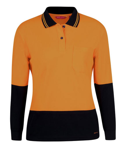 JBs Wear Ladies Hi Vis L/S Comfort Polo (6LHCL)