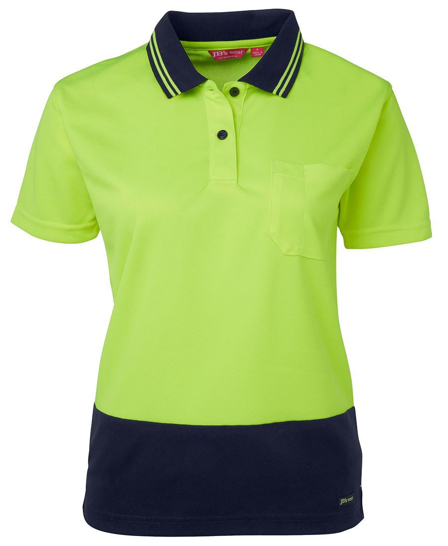 JB's Wear-Jb's Ladies Hi Vis Short Sleeve Comfort Polo-Lime/Navy / 8-Uniform Wholesalers - 2
