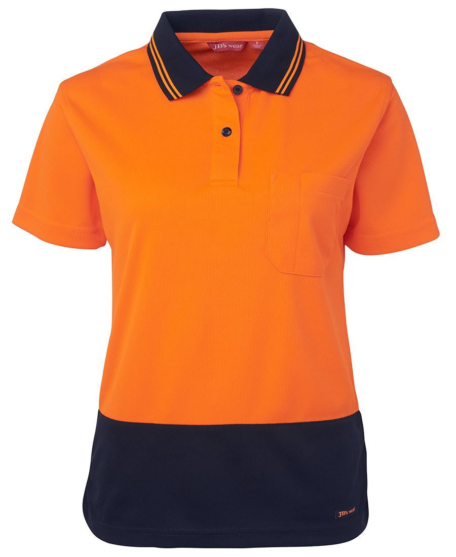 JB's Wear-Jb's Ladies Hi Vis Short Sleeve Comfort Polo-Orange/Navy / 8-Uniform Wholesalers - 7