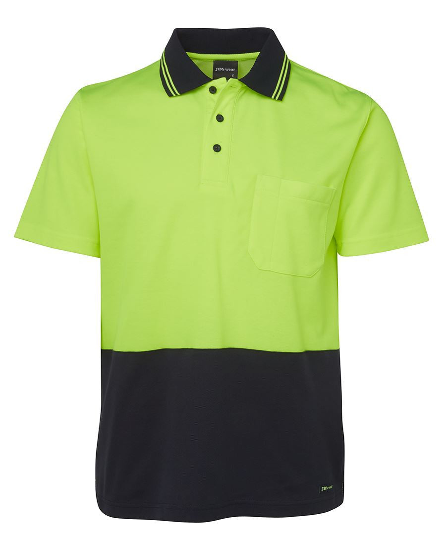 JB's Wear-JB's Hi Vis Non Cuff S/S Cotton Back-Lime/Navy / S-Uniform Wholesalers - 2