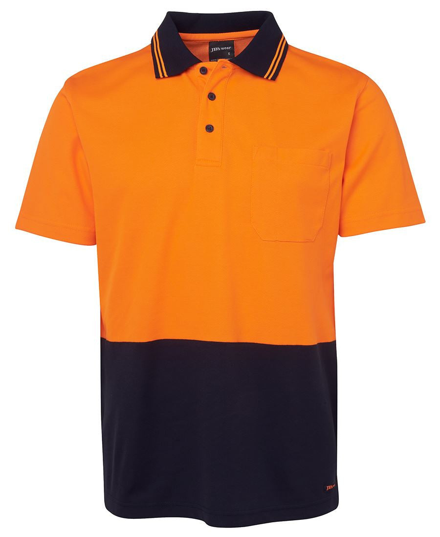 JB's Wear-JB's Hi Vis Non Cuff S/S Cotton Back-Orange/Navy / S-Uniform Wholesalers - 3