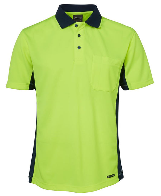 JB's Wear-Jb's Hi Vis Short Sleeve Sport Polo - Adults-Lime/Navy / XS-Uniform Wholesalers - 2