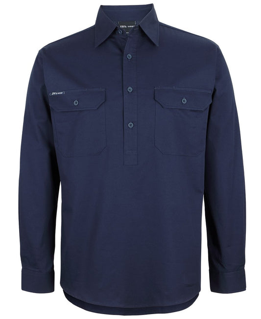 JBs Wear Hi Vis Close Front L/S 150G Work Shirt (6WLCF)