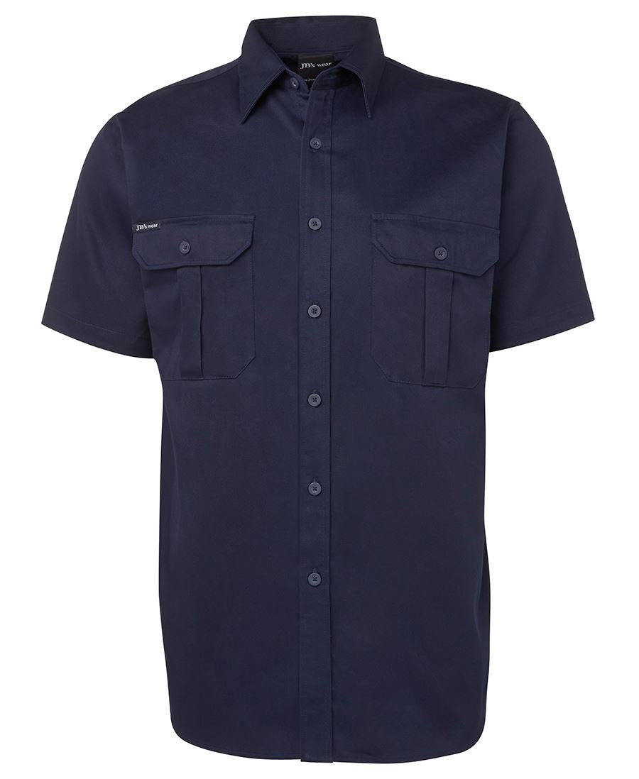 JB's Wear-Jb's Short Sleeve 190g Work Shirt-Navy / S-Uniform Wholesalers - 3