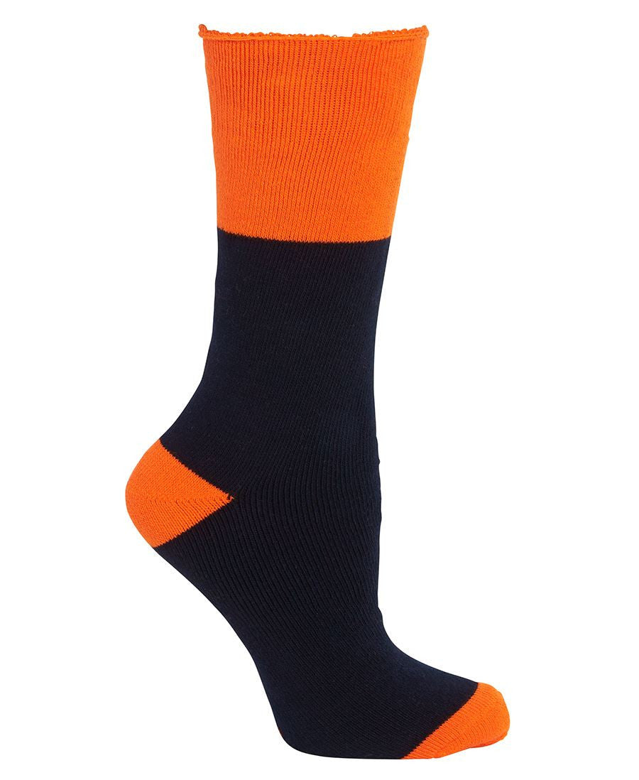 JB's Wear-JB's Work Sock (3 Pack)-Navy/Orange / King-Uniform Wholesalers - 8