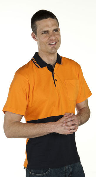 JB's Wear-Jb's Hi Vis Short Sleeve Cotton Polo - Adults--Uniform Wholesalers - 3