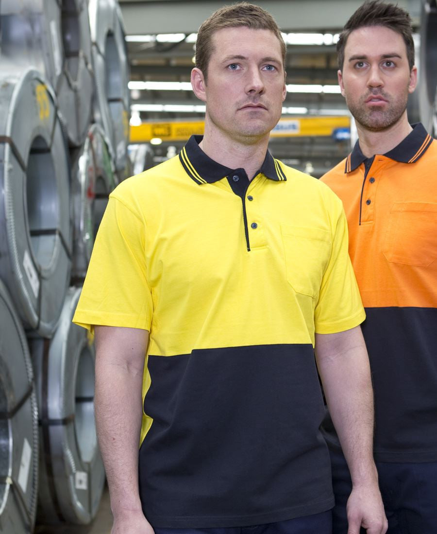 JB's Wear-Jb's Hi Vis Short Sleeve Cotton Polo - Adults--Uniform Wholesalers - 1