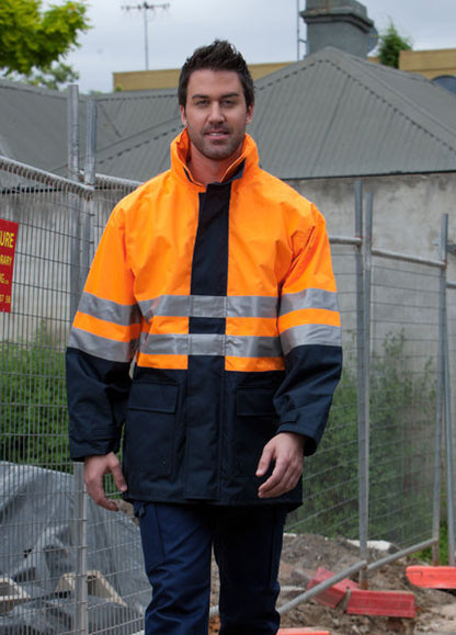 JB's Wear-JB's Hi Vis (D+N) Long Line Jacket - Adults--Uniform Wholesalers - 3