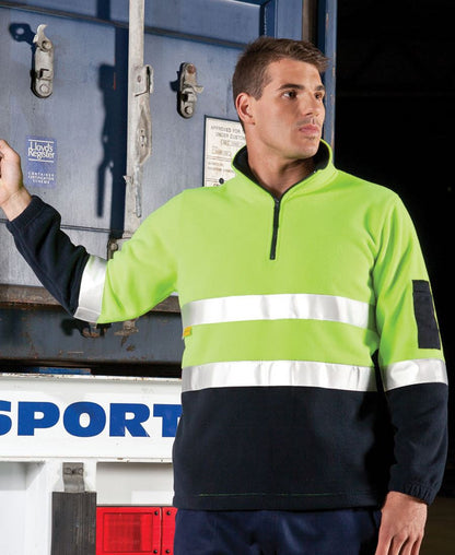 JB's Wear-JB's Hi Vis (D+N) 1/2 Zip Polar Fleece--Uniform Wholesalers - 1