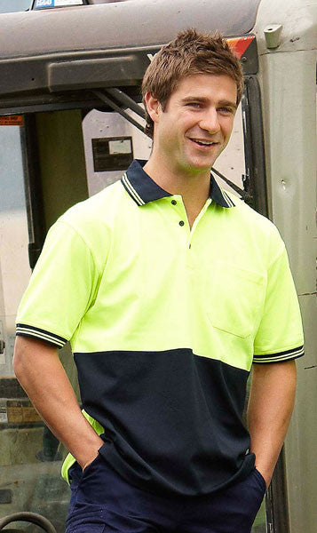JB's Wear-Jb's Hi Vis Short Sleeve Cotton Back Polo - Adults--Uniform Wholesalers - 3
