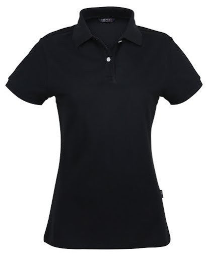 Stencil-Stencil Ladies' Traverse Polo-Black / 8-Uniform Wholesalers - 6