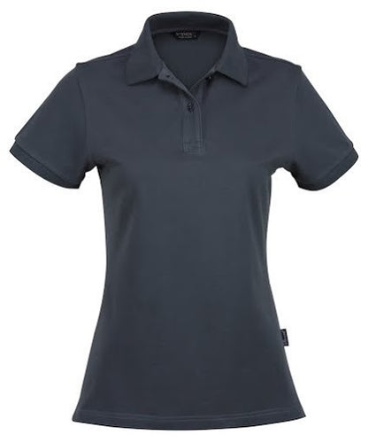 Stencil-Stencil Ladies' Traverse Polo-Charcoal / 8-Uniform Wholesalers - 5