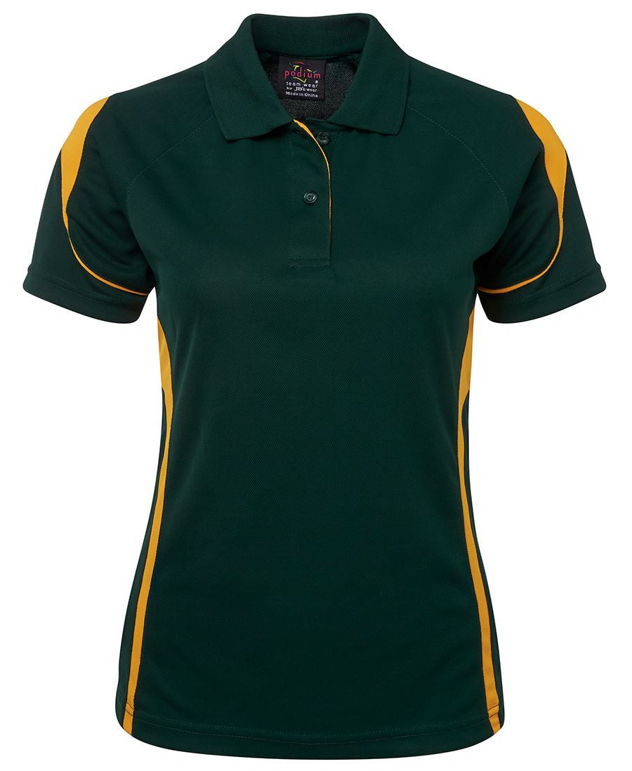 JB's Wear-JB's Podium Ladies Bell Polo 1st( 11 colour)-Bottle/Gold / 8-Uniform Wholesalers - 11
