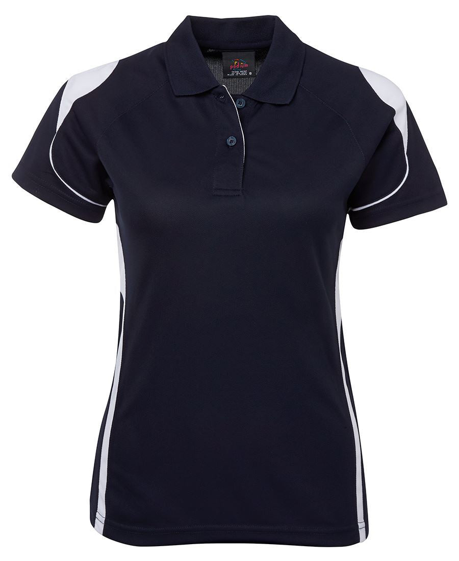 JB's Wear-JB's Podium Ladies Bell Polo 1st( 11 colour)-Navy/White / 8-Uniform Wholesalers - 7