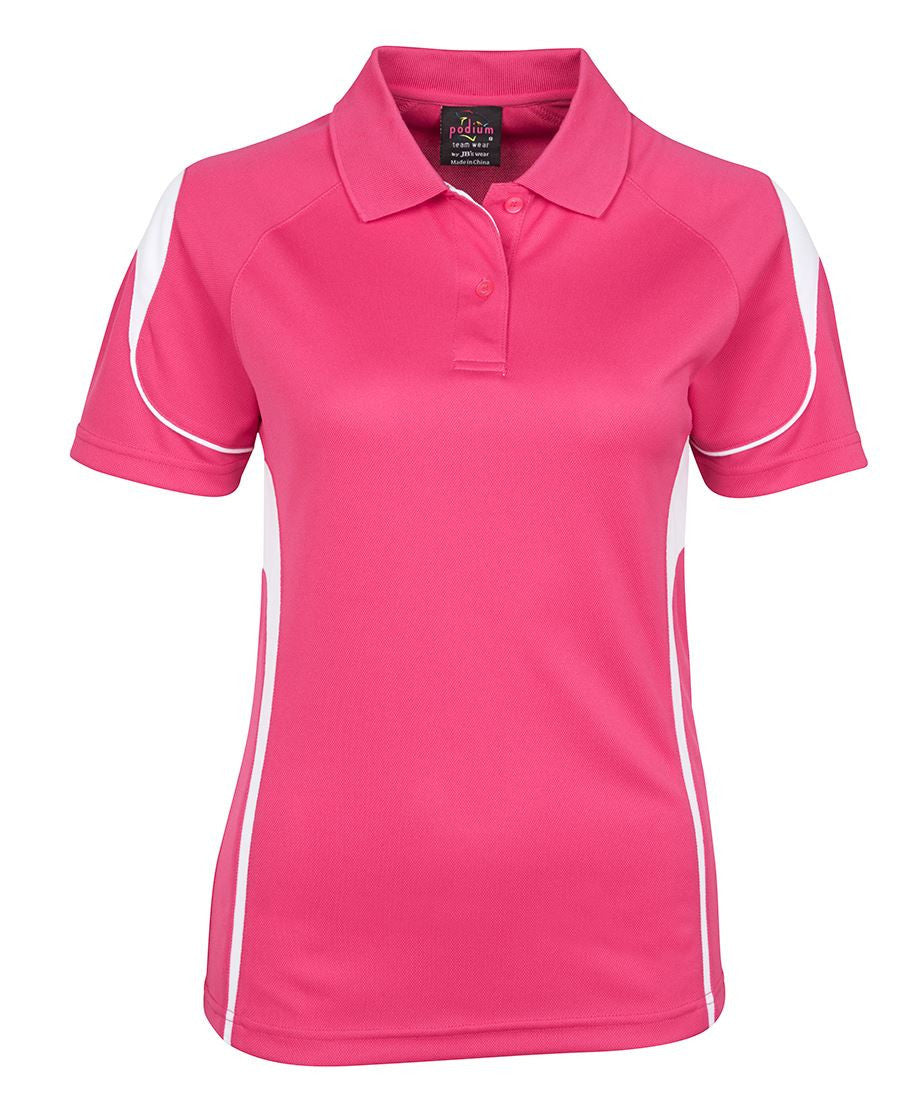 JB's Wear-JB's Podium Ladies Bell Polo 2nd( 6 colour)-Hot Pink/White / 8-Uniform Wholesalers - 7