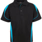 JB's Wear-JB'S Bell Polo Kids-Black/Aqua / 4-Uniform Wholesalers - 3