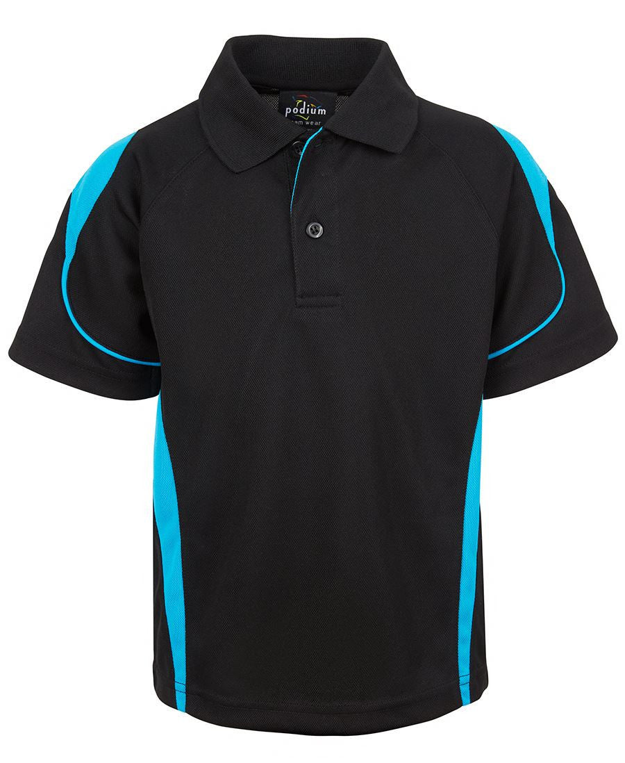 JB's Wear-JB'S Bell Polo Kids-Black/Aqua / 4-Uniform Wholesalers - 3