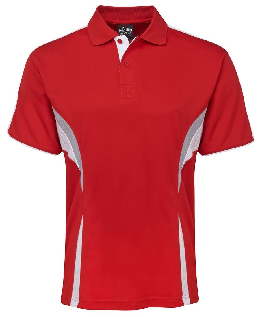 JB's Wear-Jb's Podium Cool Polo - Adults-Red/White/Grey / S-Uniform Wholesalers - 5