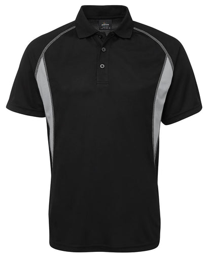 JB's Wear-JB's Podium Insert Poly Polo - Adults-Black/Grey / S-Uniform Wholesalers - 2