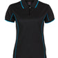 JB's Wear-JB's Podium Ladies Piping Polo 2nd (8 Colours)-Black/Aqua / 8-Uniform Wholesalers - 9