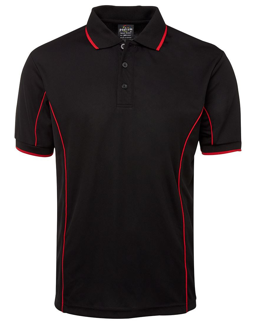 JB's Wear-JB's Podium Short Sleeve Piping Polo - Adults 2nd (10 Colour)-Black/Red / S-Uniform Wholesalers - 6