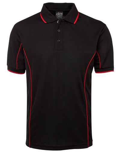 JB's Wear-JB's Podium Short Sleeve Piping Polo - Adults 2nd (10 Colour)-Black/Red / S-Uniform Wholesalers - 6