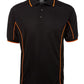 JB's Wear-JB's Podium Short Sleeve Piping Polo - Adults 2nd (10 Colour)-Black/Orange / S-Uniform Wholesalers - 4