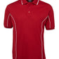 JB's Wear-JB's Adults  Short Sleeve Piping Polo - 1st (10 Colour)-Dark Red/White / S-Uniform Wholesalers - 11