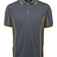 JB's Wear-JB's Podium Short Sleeve Piping Polo - Adults 2nd (10 Colour)-Grey/Orange / M-Uniform Wholesalers - 10