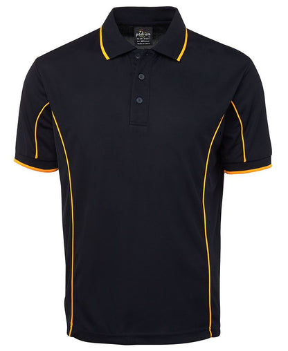 JB's Wear-JB's Adults  Short Sleeve Piping Polo - 1st (10 Colour)-Navy/Gold / S-Uniform Wholesalers - 4