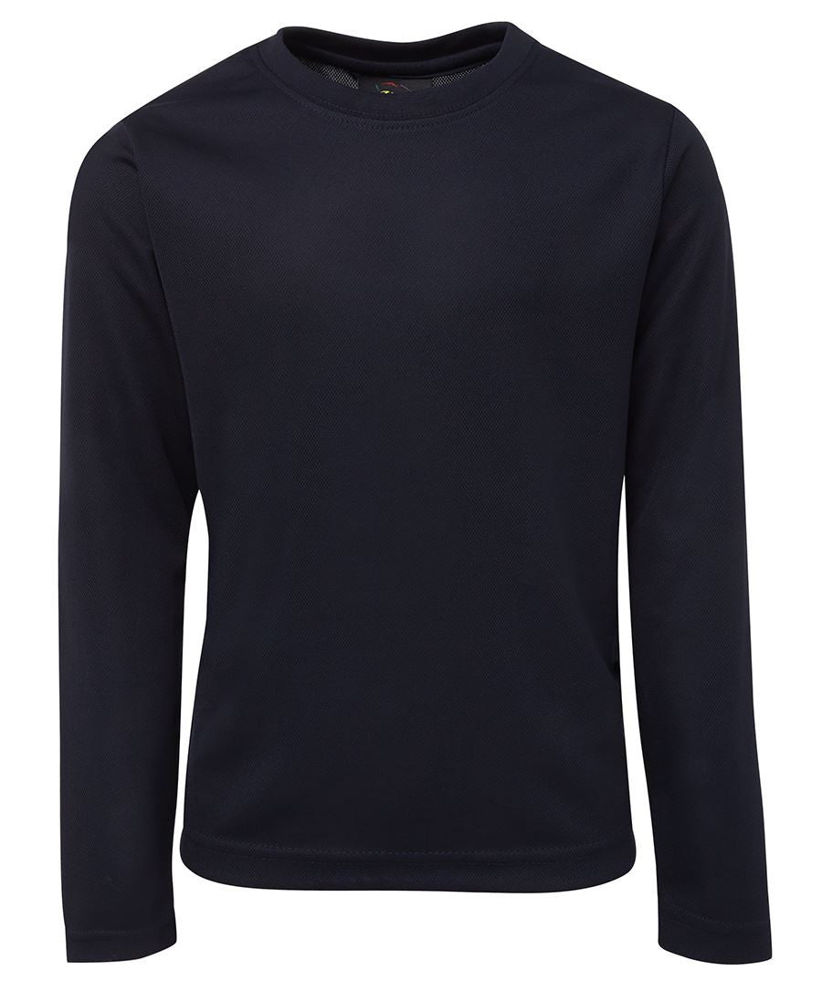 JB's Wear-JB's Kids L/S Poly Tee-Navy / 4-Uniform Wholesalers - 5