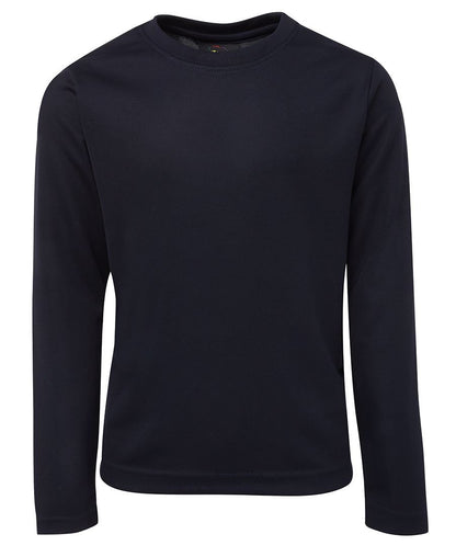 JB's Wear-JB's Kids L/S Poly Tee-Navy / 4-Uniform Wholesalers - 5