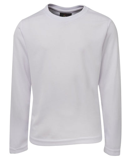 JB's Wear-JB's Adult L/S Poly Tee-White / S-Uniform Wholesalers - 6