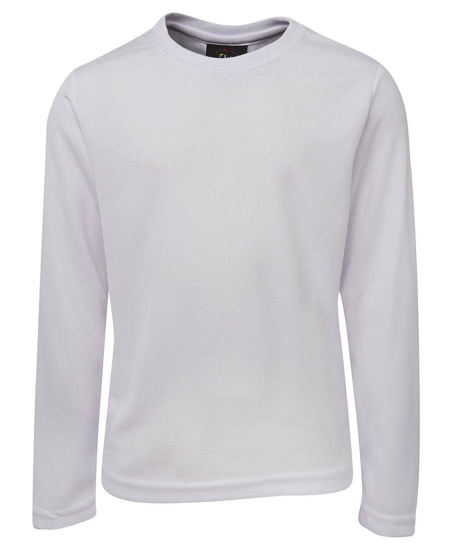 JB's Wear-JB's Kids L/S Poly Tee-White / 4-Uniform Wholesalers - 2