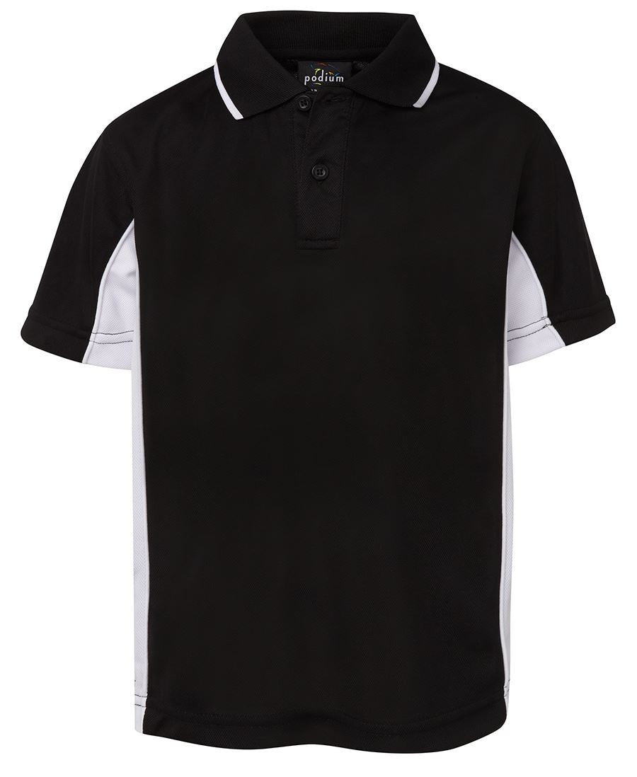 JB's Wear-JB's Podium Kids Contrast Polo-Black/White / 4-Uniform Wholesalers - 3
