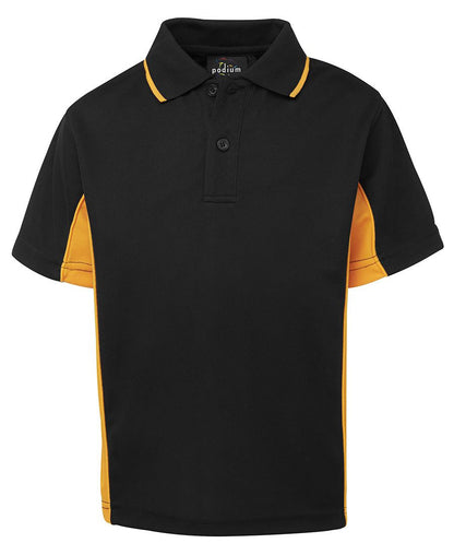 JB's Wear-JB's Podium Kids Contrast Polo-Black/Gold / 4-Uniform Wholesalers - 4
