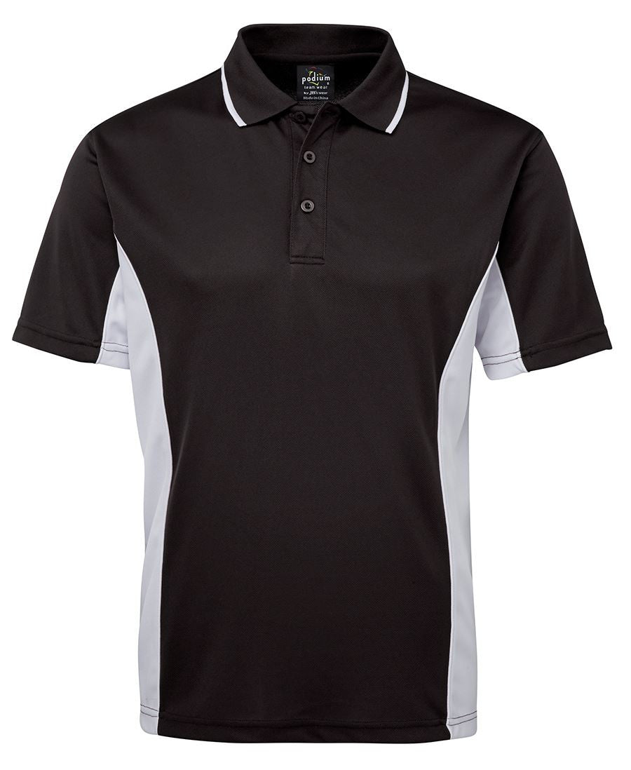 JB's Wear-JB's Podium Contrast Polo Adult(1st 12 colours)-Black/White / S-Uniform Wholesalers - 3