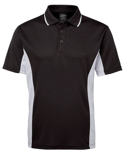 JB's Wear-JB's Podium Contrast Polo Adult(1st 12 colours)-Black/White / S-Uniform Wholesalers - 3